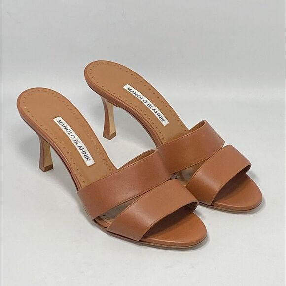 Manolo Blahnik Iacopo Leather Mules size 36.5 - Picture 4 of 11